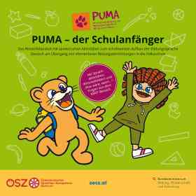 Cover des Faltplakats mit dem Titel "PUMA, der Schulanfänger"